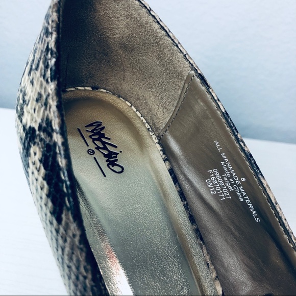 Mossimo Snakeskin Slip On Pointed Toe Heels Sz 8 - Picture 5 of 13